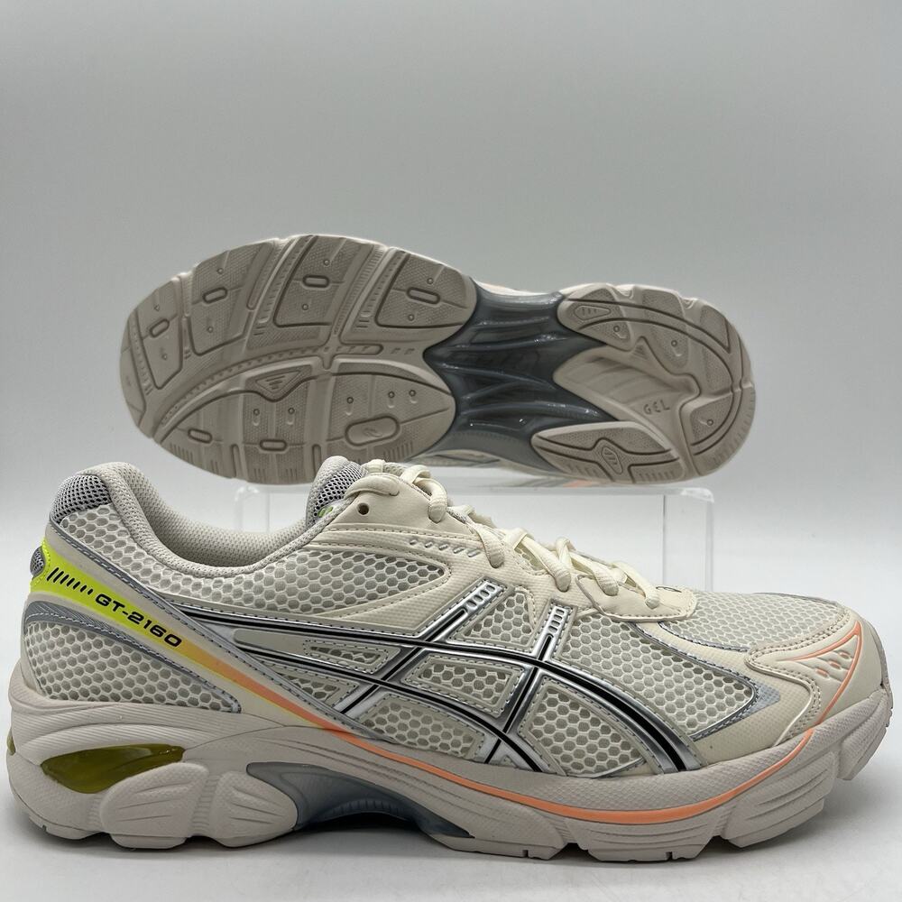 Mens Size 8.5 Asics GT-2160 Paris Cream Yellow Running Shoes 1203A570 750 NEW